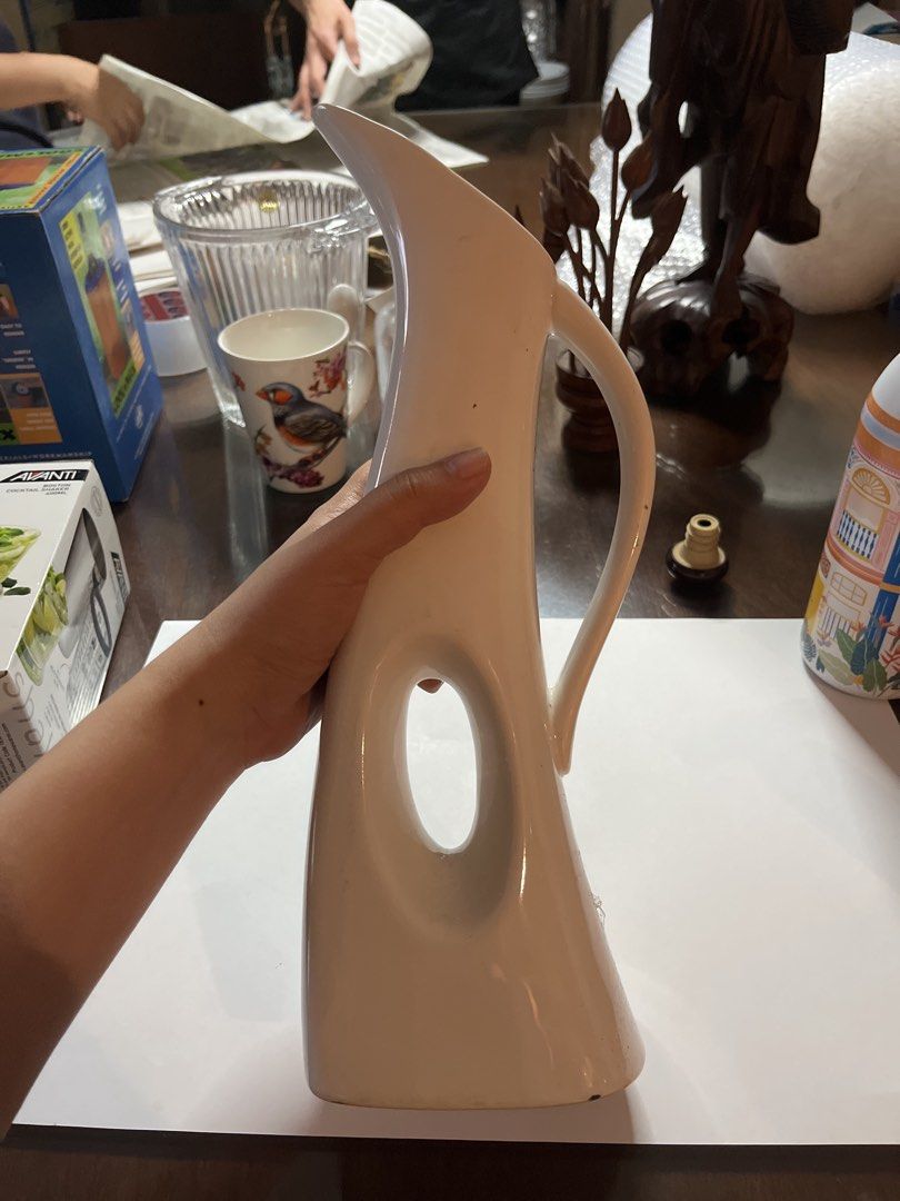 Vintage White Ceramic Pitcher451245797698457601