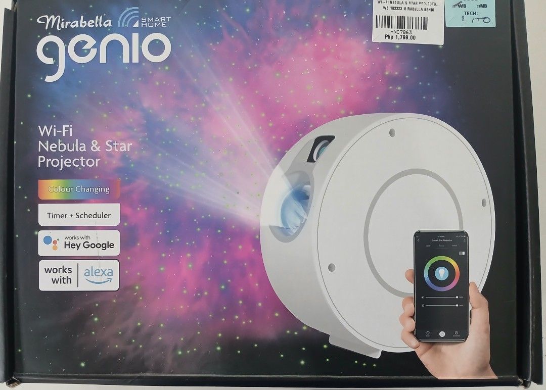 Wi-Fi Nebula & Star Projector Mirabella Genio (Category: Projectors) located in Manila. Submitted by sc_arvin (Listing ID 1437237933, Image 1). Description: .