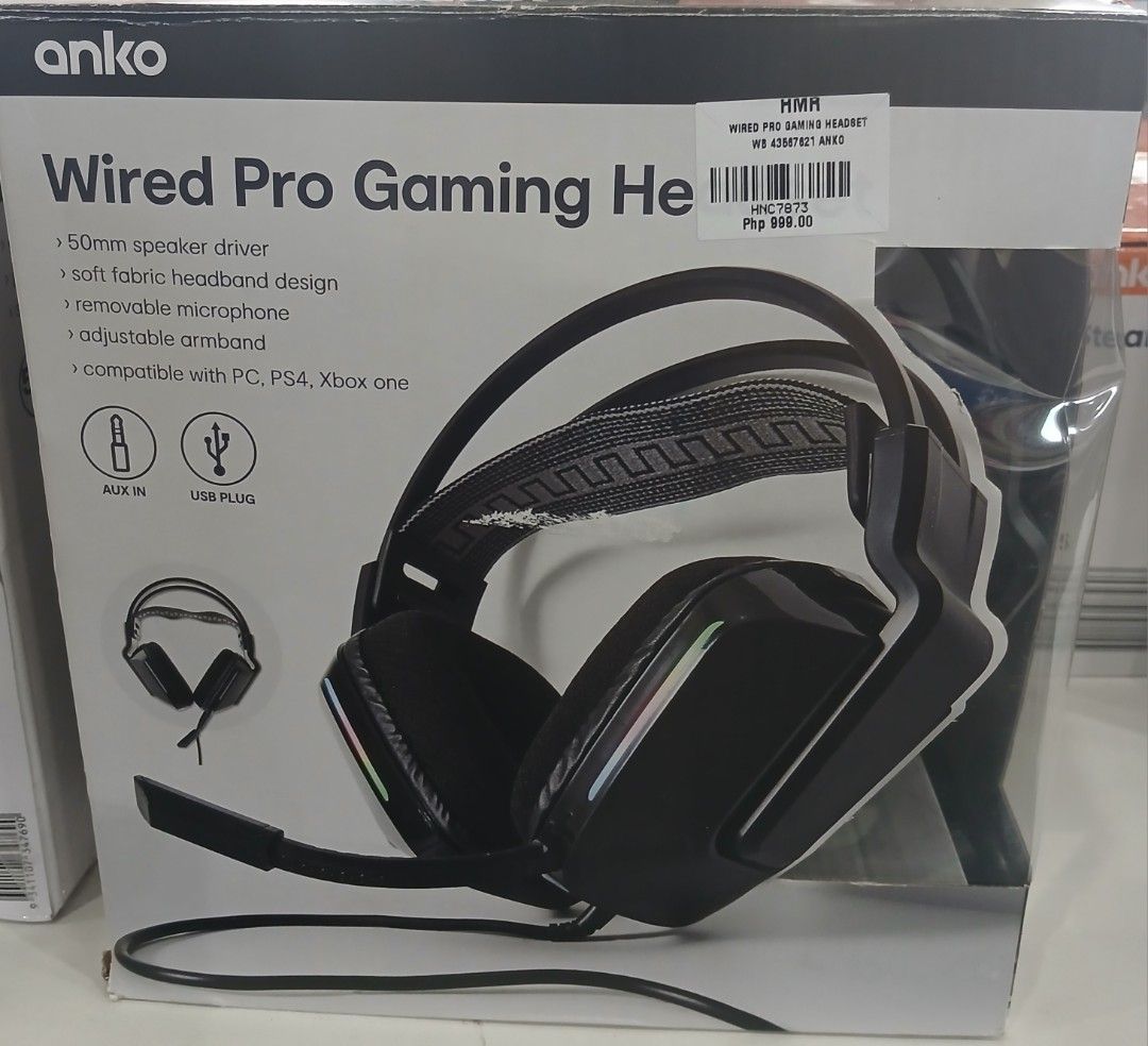 Wired Pro Gaming Headset Anko (Category: Headphones & Headsets) located in Manila. Submitted by sc_arvin (Listing ID 1437240006, Image 1). Description: .