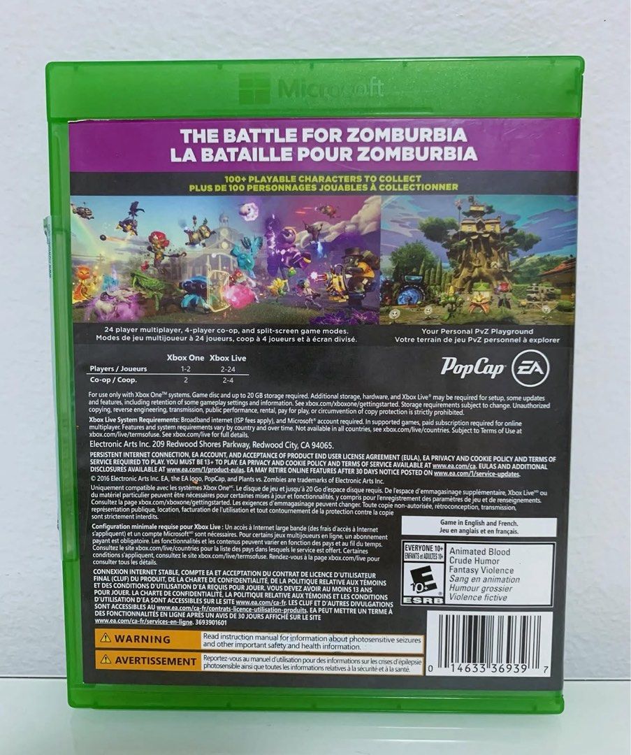 Xbox One Game Plants vs. Zombies Garden Warfare 2 PVZ GW 2, Video ...
