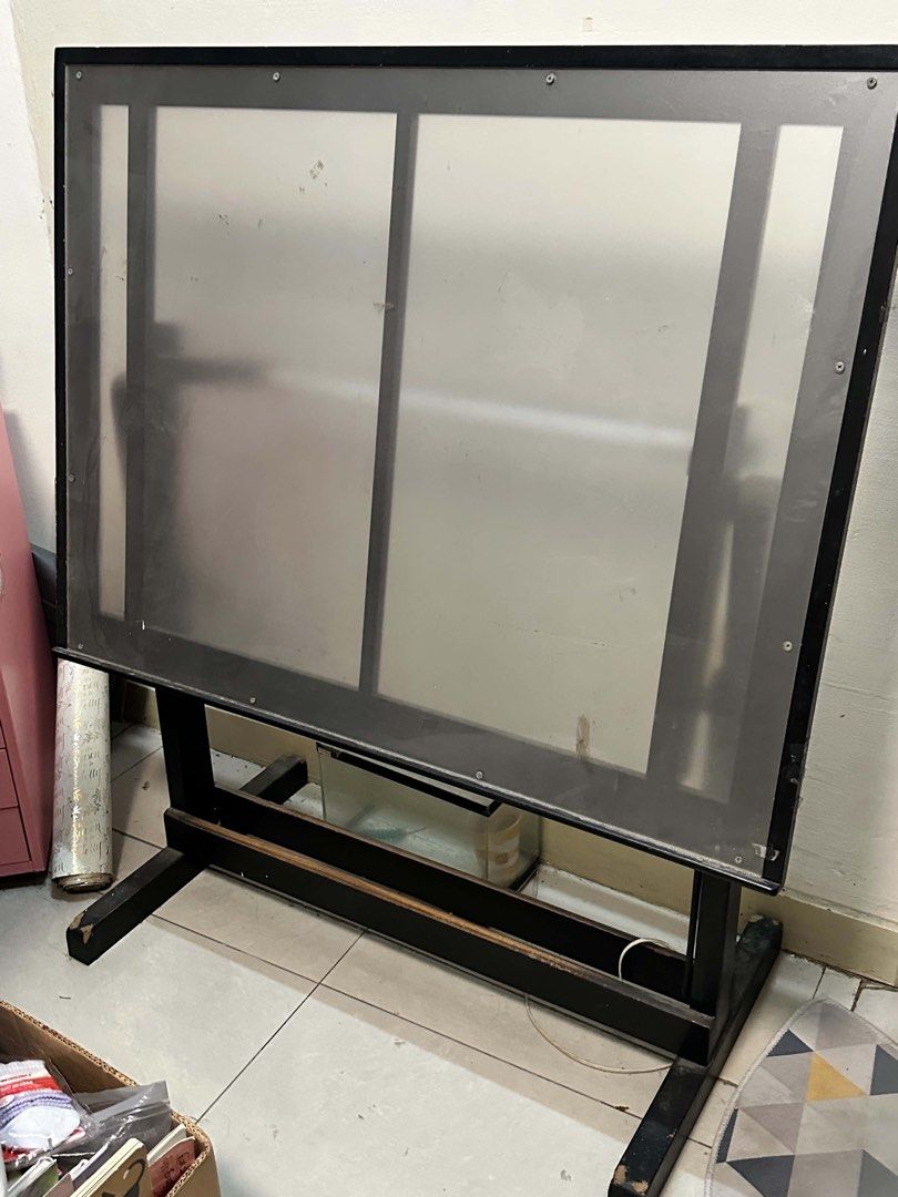 Acrylic Drafting Table (Category: Tables & Sets) located in Manila. Submitted by moraxna (Listing ID 1437514480, Image 1). Description: FOR SALE: Drafting Table 😭✍️ Madaming issues na… kayo na humusga based sa pics HAHAHA but still usable naman pag inayos especially for students na nagtitipid. 📌 Issues: – scratches – signs of wear (yung iba sa baba nginatngat ng aso ko hahaha) – medyo may topak na in some parts charot (wala na yung ibang screws