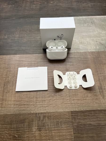 Apple AirPods Pro 3rd Gen (Category: Earphones) located in Caloocan City. Submitted by mrbigdreams (Listing ID 1437428951, Image 1). Description: - Apple AirPods Pro (3rd Generation) with charging case - Includes five ear tip sizes for a custom fit - Comes with a USB-C cable - Compatible with USB-C, Apple Watch, MagSafe, and Qi-certified chargers - Designed in California, made in Vietnam - Model numbers: A3064, A3065, A3063 - Serial number: M61YD