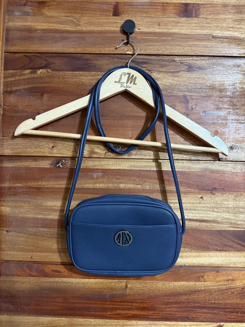 Armani Exchange Sling Bag Navy Blue (Category: Luxury Bags & Wallets) located in San Pablo. Submitted by lmdailo (Listing ID 1437456828, Image 3). Description: Condition: Likenew Color:Navy Blue Original 💯 galing Us .