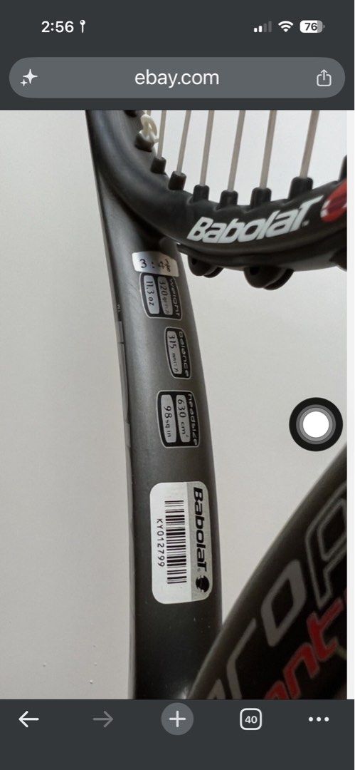 babolat aero control (rare racket) (Category: Racket and Ball Sports) located in Dinalupihan. Submitted by marktin2 (Listing ID 1437461551, Image 2). Description: rare babolat aero .