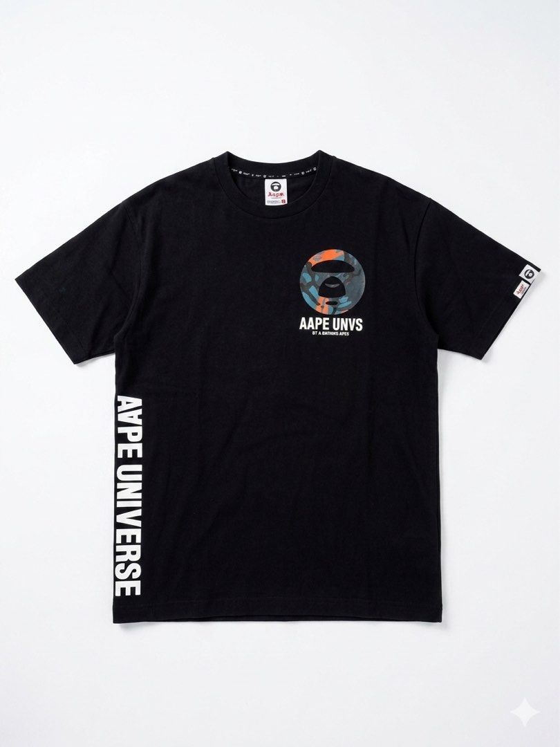 BATHING AAPE UNVRS T-shirt (Category: Tshirts & Polo Shirts ) located in Gapan. Submitted by curatedthrift67 (Listing ID 1437536117, Image 1). Description: 20x27 No Issue Good Condition Color rate : 10/10 350 + sf no refund policy unli vc unli vouch .