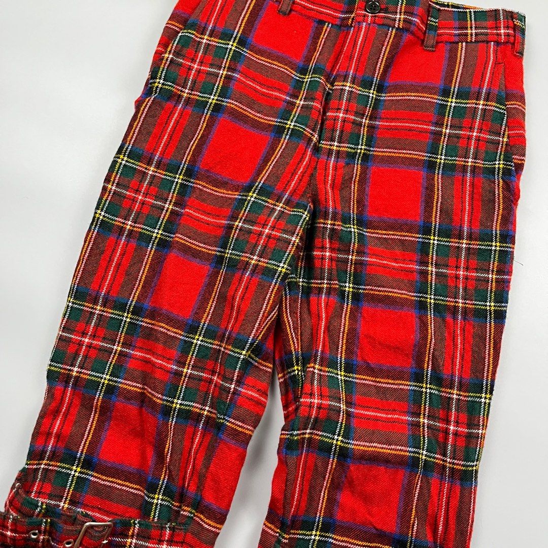 Black Comme des Garcons - Red Plaid Bondage (Category: Jeans) located in Subic. Submitted by splx.stff (Listing ID 1437504303, Image 3). Description: No Flaw Excellent Condition All details are posted - Width: 14 Length: 32 - Feel free to offer Ask before you buy No return No Refund.