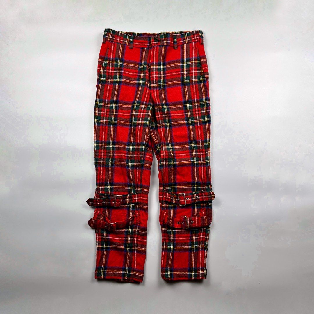 Black Comme des Garcons - Red Plaid Bondage (Category: Jeans) located in Subic. Submitted by splx.stff (Listing ID 1437504303, Image 1). Description: No Flaw Excellent Condition All details are posted - Width: 14 Length: 32 - Feel free to offer Ask before you buy No return No Refund.