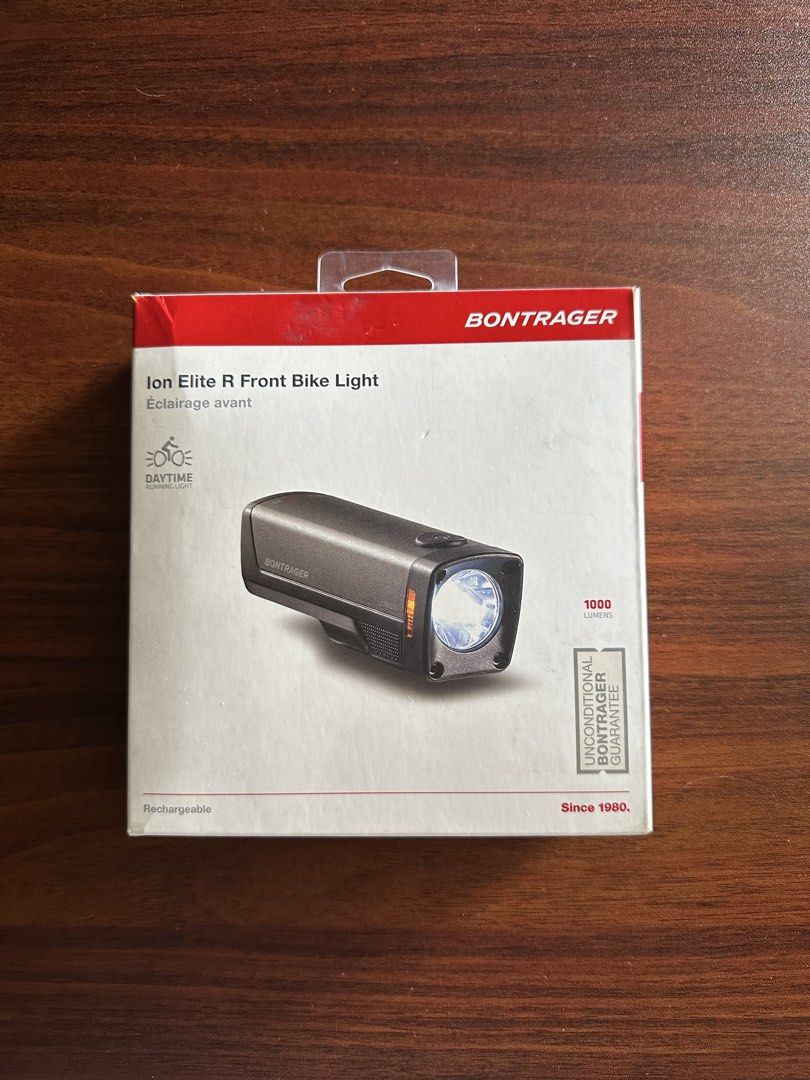 Bontrager Ion Elite R (Front Bike Light) (Category: Bicycles) located in Valenzuela. Submitted by isteady (Listing ID 1437543639, Image 1). Description: In mint condition Barely used. Very bright light. Very useful during night rides Complete with box, charging cable, handlebar mount Includes 2 bontrager mounts for action cameras and cyclocomputer (bought separately) Valenzuela / QC.