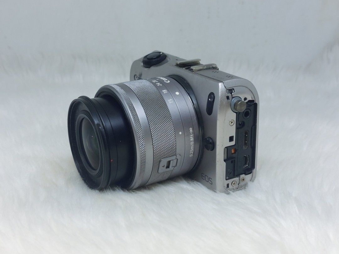 Canon EOS M Camera with Lens(defective) (Category: Cameras) located in Manila. Submitted by jonrick.co (Listing ID 1437524305, Image 3). Description: - Canon EOS M camera - Includes Canon Zoom Lens EF-M 14-45mm 1:3.5-6.3 IS STM - Silver body - Built-in flash Selling as is defective for parts out or repair with power good lcd di mapindot keypad no focus no battery included borrow batt to test it sa interesado lang no to lowballer.