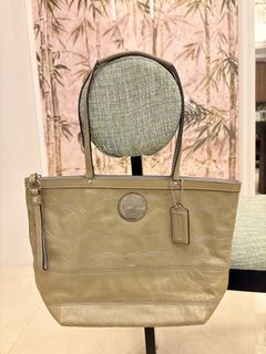 Authentic Vintage Coach Signature Gallery Jacquard Canvas x