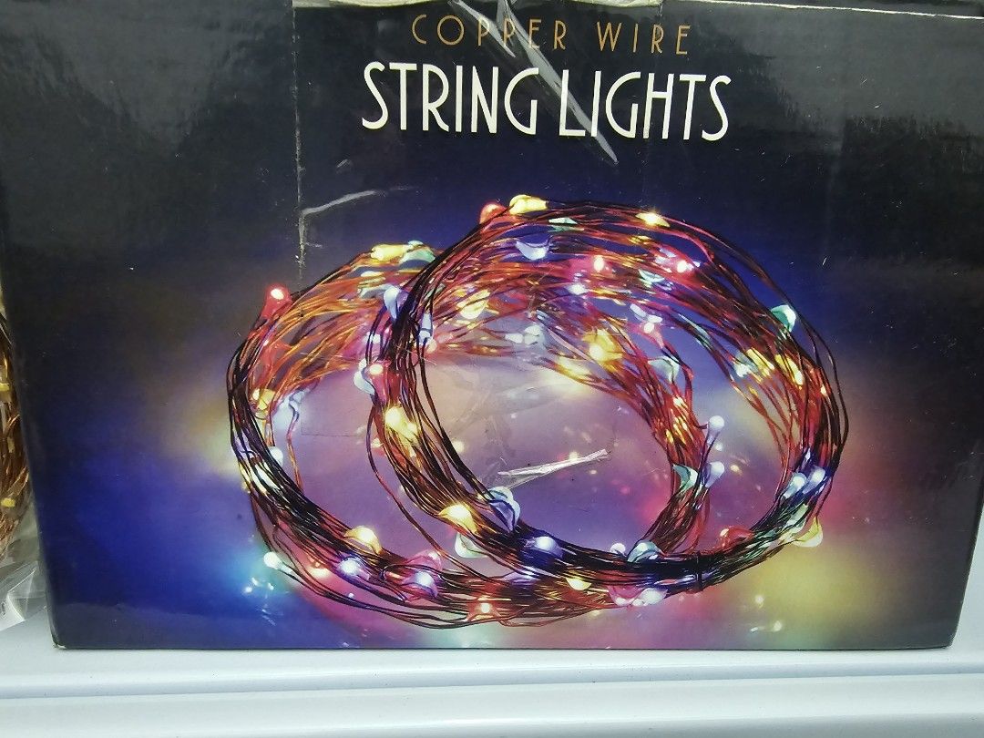 Copper Wire String Lights (Category: Lighting) located in Singapore. Submitted by obachan (Listing ID 1437570053, Image 1). Description: - New copper wire string lights - Multi-colored - Ideal for decoration - Creates a warm and cozy atmosphere.