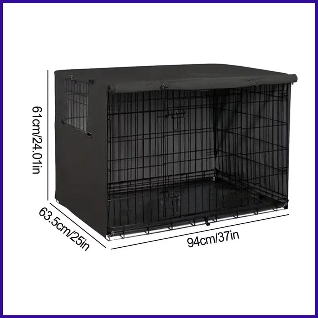 Dog Cage Kennel Crate Cover (Category: Homes & Other Pet Accessories) located in Manila. Submitted by bhsundae (Listing ID 1437543741, Image 2). Description: RFS: Dog doesn’t use his cage anymore 94cm*61cm*63.5cm Fits perfectly to my XL cage in my profile Bought at 🍊 app; SRP ₱738 In good condition (My puppy played with the straps meant to tighten it around the cage, can no longer tighten it) Lalamove only; buyer shoulders SF Loc: Sampaloc, Mani