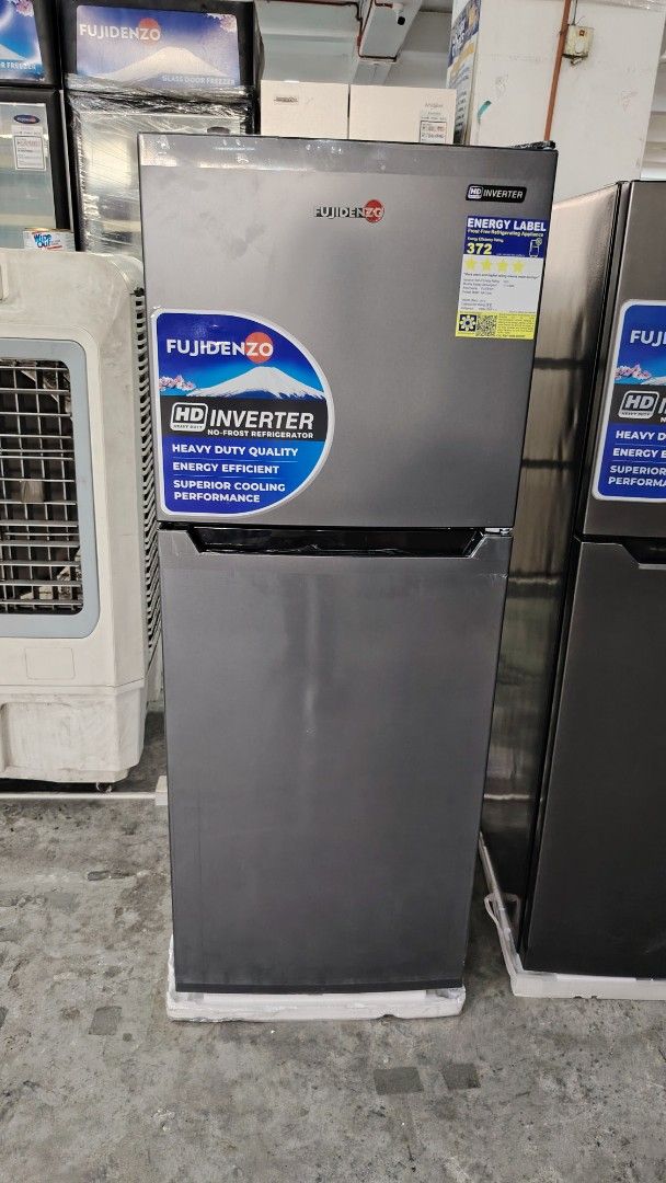 Fujidenzo HD Inverter Refrigerator (Category: Refrigerators and Freezers) located in Meycauayan. Submitted by steve_buy_and_sell (Listing ID 1437505891, Image 1). Description: BRANDNEW SEALED WITH STYRO AND BOX 1 YEAR WARRANTY FOR HOME SERVICE 5 YEARS WARRANTY FOR COMPRESSOR CASH ON DELIVERY 7.9CUBIC REFRIGERATOR - Fujidenzo HD Inverter Refrigerator - Top freezer design - Energy-efficient operation - Interior storage: shelves and door compartment