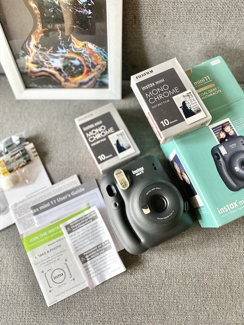 Fujifilm Instax Mini 11 Charcoal Gray (Category: Cameras) located in Makati City. Submitted by robma_ (Listing ID 1437463690, Image 2). Description: - Brand New Fujifilm Instax Mini 11 instant camera (Charcoal Gray) - Includes: Camera, original box, user manual - Comes with two packs of Instax Mini Monochrome film (20 shots total) - Perfect for instant photos: parties, travel, everyday - Easy to use and produces great quality photos Fujifilm Inst