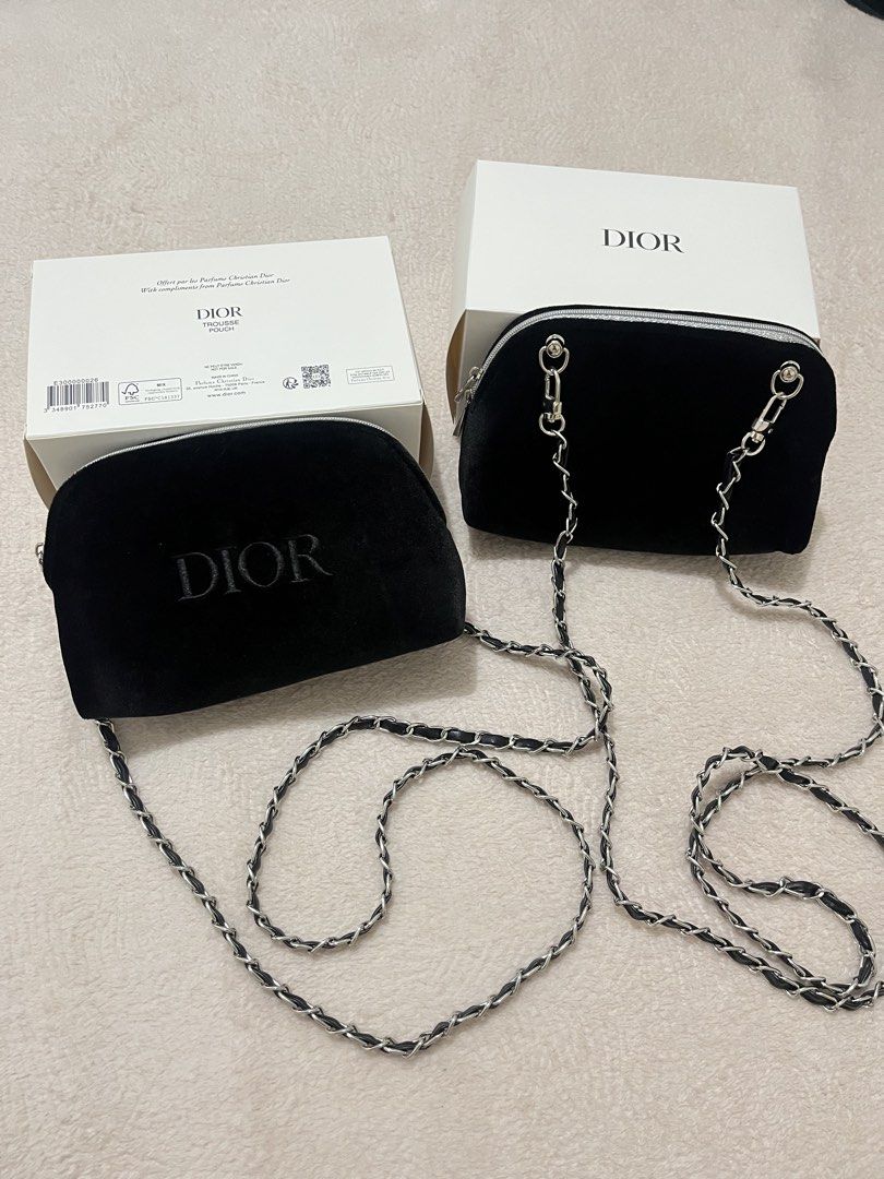 GWP Dior Trousse Pouch with Custom Chain (Category: Luxury Bags & Wallets) located in Malabon City. Submitted by kitandkatepreloved (Listing ID 1437556335, Image 2). Description: GWP Dior Trousse Pouch with Custom Chain 📌Please note that GWP items are “freebie” items and may not have the same quality as boutique releases..