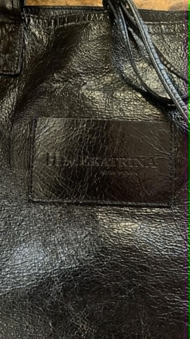 H By E Katrina New York Black Soft Leather Tote (Category: Luxury Bags & Wallets) located in Quezon City. Submitted by njood (Listing ID 1437565452, Image 2). Description: H by E Katrina Bew York Black Tote Large size lightly used, almost new Soft Leather.