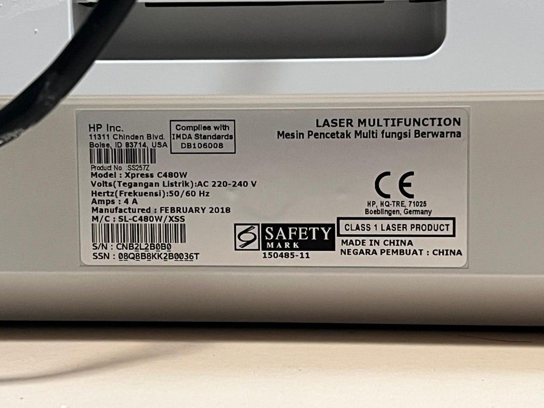 HP Samsung Xpress C480W Laser Multifunction Printer452023955259412481
