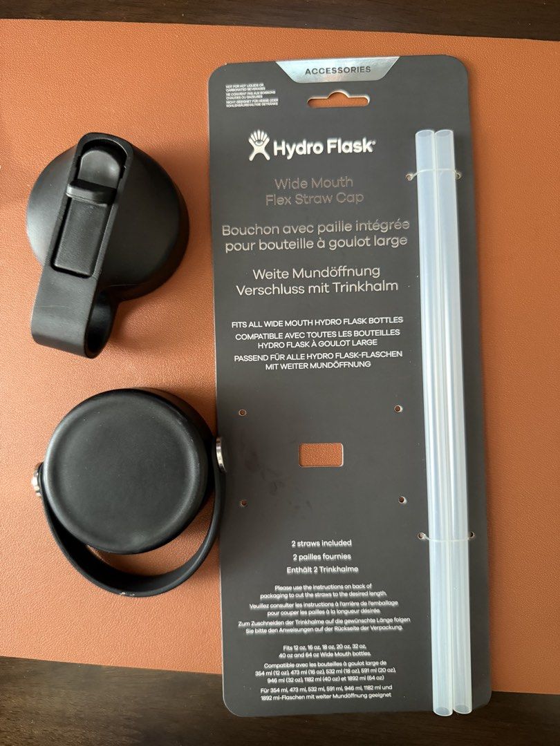 Hydro Flask Wide Mouth Flex Straw Cap - Black452215656877936641