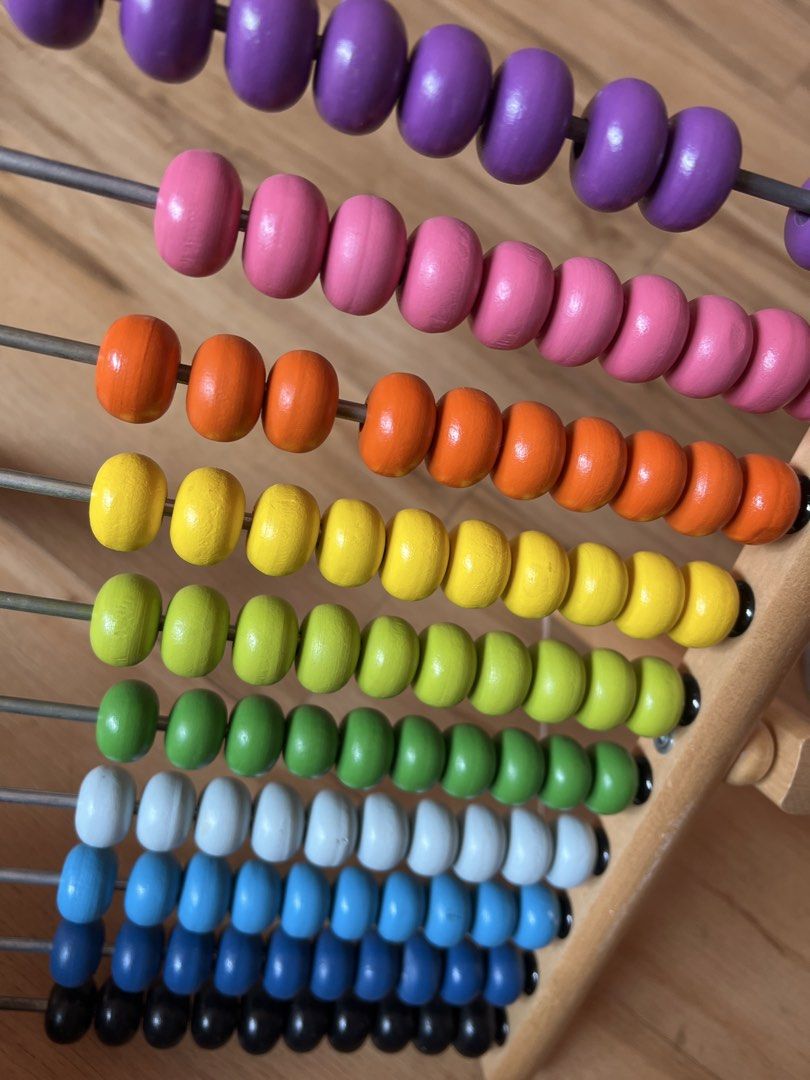 Ikea Wooden Rainbow Abacus (Category: Educational & Learning Toys) located in Quezon. Submitted by smallville.ph (Listing ID 1437459283, Image 3). Description: 400 pesos only Good quality #ikea #abacus #montessori #montessoriph - Colorful wooden abacus - Perfect for teaching basic math skills - Features vibrant, multi-colored beads - Sturdy wooden frame - Encourages counting and number recognition - Ideal educational toy for young children.