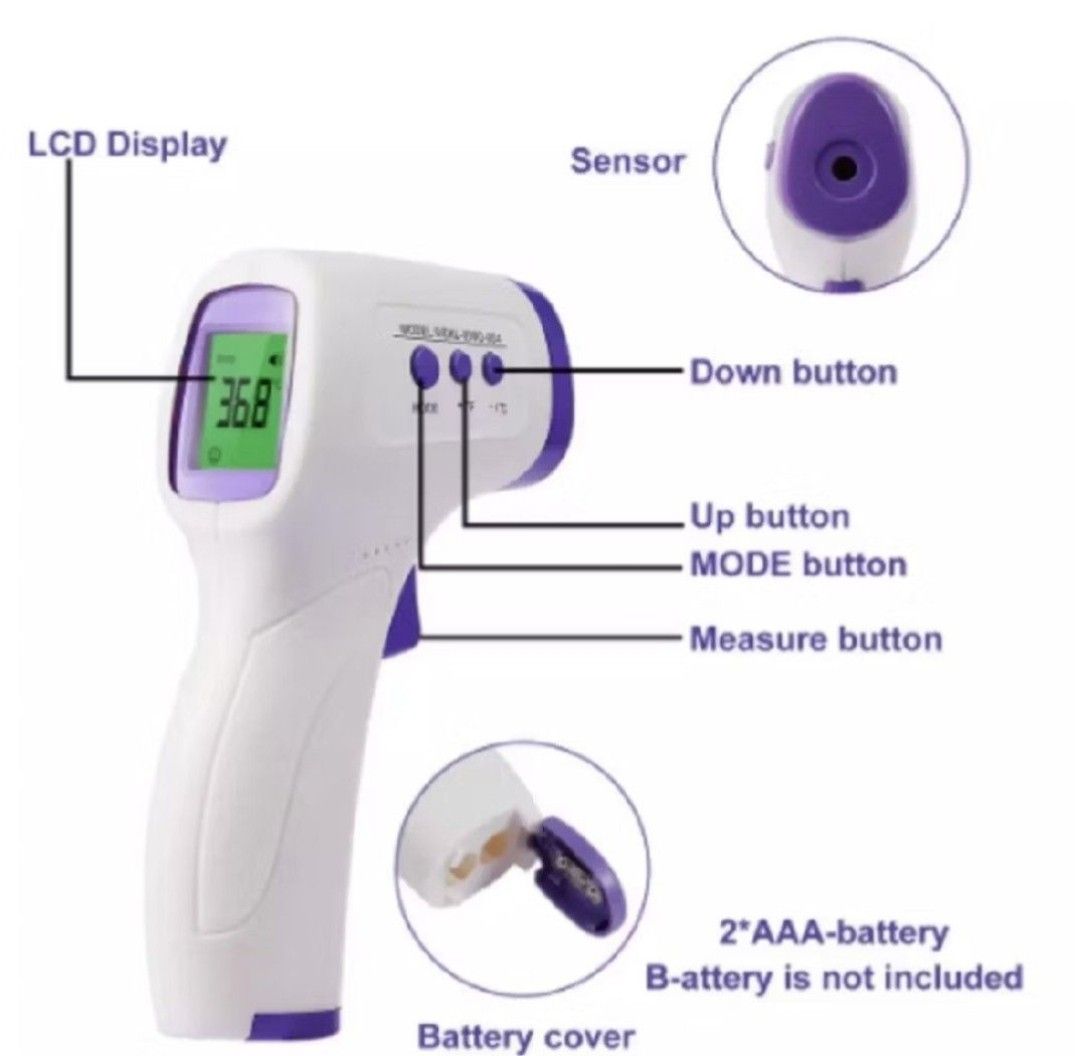 Infrared Digital thermometer body temperature (Category: Medical Supplies & Tools) located in Valenzuela. Submitted by shesstore (Listing ID 1437427833, Image 1). Description: For just ₱250, you can get a digital infrared thermometer with a complimentary battery included. Feel free to send a message for any questions or inquiries! ♥️.