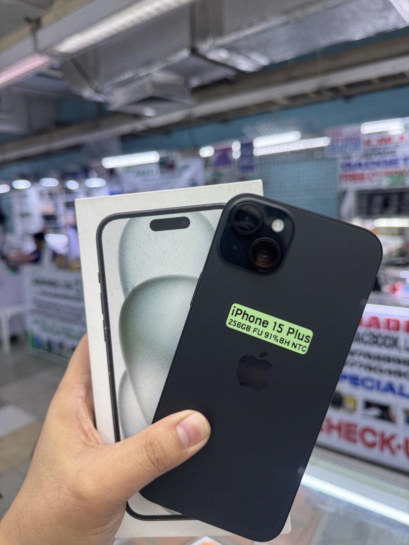 iPhone 15 Plus 256GB 91%BH Openline NTC Approved 99%smooth No issues (Category: iPhone 15 Series) located in San Juan City. Submitted by saabangadgetshop (Listing ID 1437451837, Image 2). Description: Onhand | Pre-owned iPhone 15 Plus 256GB OPENLINE NTC APPROVED Battery Health 91% NO HIDDEN ISSUES NO HISTORY OF REPAIR 99%Smooth TEST TO SAWA RESET ALL YOU WANT TEST ALL YOU WANT NOT REFURBISHED AUTHENTIC PHONE ALL WORKING (FREE 3UTOOLS) iPhones iPa