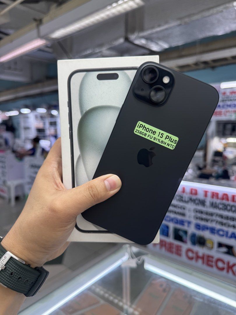 iPhone 15 Plus 256GB 91%BH Openline NTC Approved 99%smooth No issues (Category: iPhone 15 Series) located in San Juan City. Submitted by saabangadgetshop (Listing ID 1437451837, Image 3). Description: Onhand | Pre-owned iPhone 15 Plus 256GB OPENLINE NTC APPROVED Battery Health 91% NO HIDDEN ISSUES NO HISTORY OF REPAIR 99%Smooth TEST TO SAWA RESET ALL YOU WANT TEST ALL YOU WANT NOT REFURBISHED AUTHENTIC PHONE ALL WORKING (FREE 3UTOOLS) iPhones iPa
