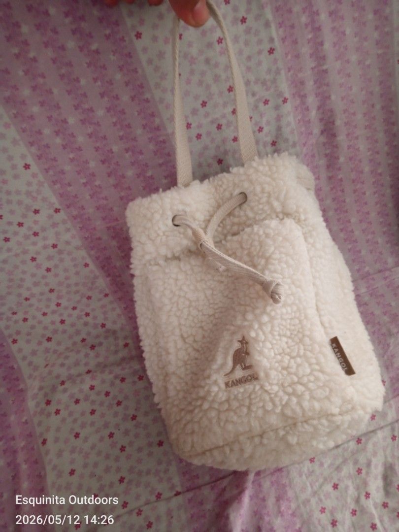 Kangol poodle III bucket bag (Category: Purses & Pouches) located in Cabuyao City. Submitted by khode025 (Listing ID 1437455614, Image 2). Description: Kangol poodle III bucket bag ivory color missing shoulder straps.