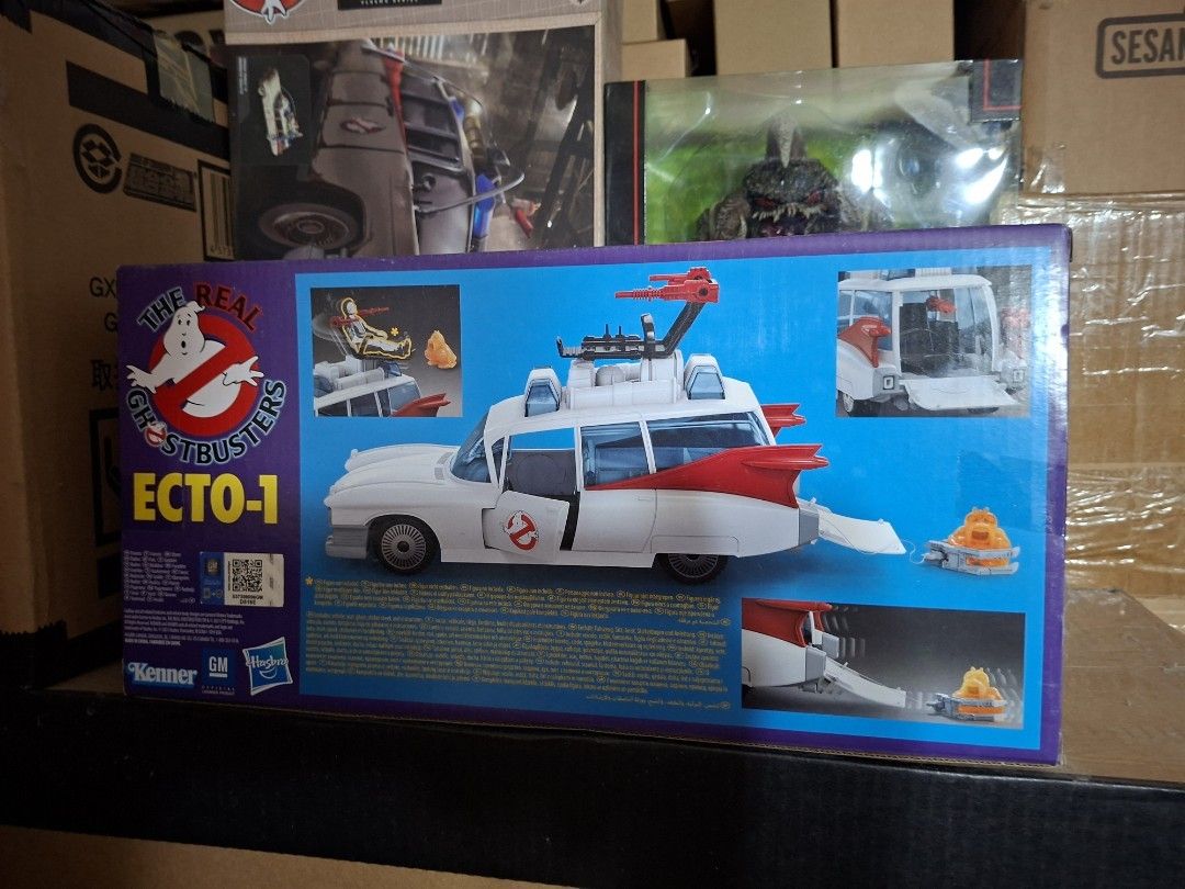 Kenner The Real Ghostbusters Ecto-1 Toy Car MISB (Category: Vehicle & Diecast Models) located in Mandaluyong City. Submitted by elitecollections (Listing ID 1437414022, Image 2). Description: Kenner Ecto-1 toy car from The Real Ghostbusters. - Features the iconic design with red fins and equipment. - Includes the Ghostbusters logo. - Made by Kenner and Hasbro. - Color: White with red accents. meetup megamall, Shangri-la mall or mrt shaw station s