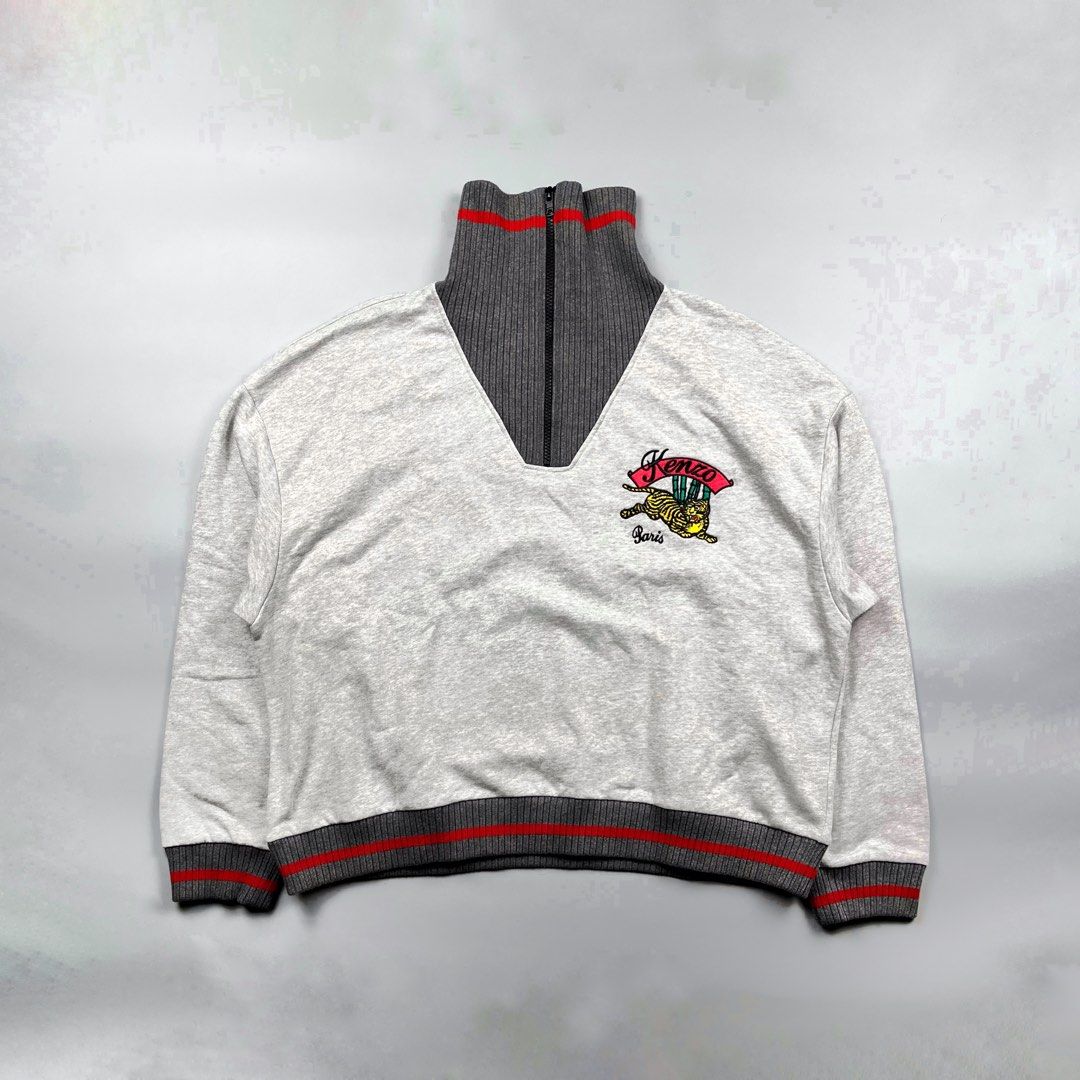 Kenzo - Bamboo Tiger Embroidery - Sweater (Category: Coats, Jackets and Outerwear) located in Subic. Submitted by splx.stff (Listing ID 1437503227, Image 1). Description: No Flaw Missing Neck tag Excellent Condition All details are posted - Width: 24 Length: 25 - Feel free to offer Ask before you buy No return No Refund .