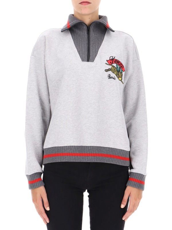 Kenzo - Bamboo Tiger Embroidery - Sweater (Category: Coats, Jackets and Outerwear) located in Subic. Submitted by splx.stff (Listing ID 1437503227, Image 2). Description: No Flaw Missing Neck tag Excellent Condition All details are posted - Width: 24 Length: 25 - Feel free to offer Ask before you buy No return No Refund .