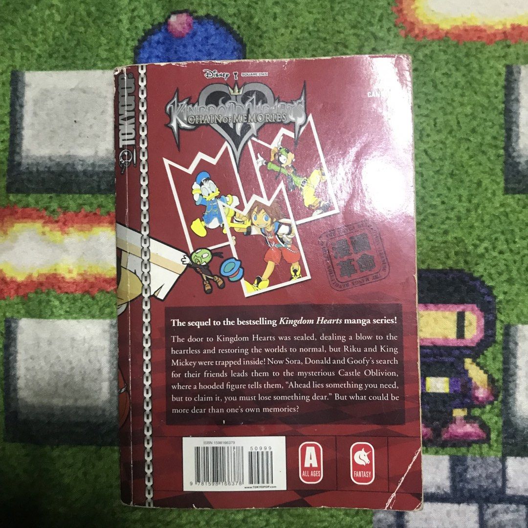 Kingdom Hearts: Chain of Memories Manga Volume 1 (Category: Comics & Manga) located in Rizal. Submitted by philmark89 (Listing ID 1437579909, Image 2). Description: - Kingdom Hearts: Chain of Memories manga volume 1 First print - Published by Tokyopop - One page has been cutoff (see on photo) Note: Please message me first before decide to purchase..