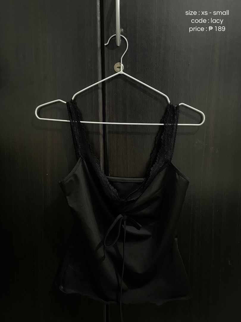 lacy black top (Category: Sleeveless) located in Manila. Submitted by mzz7ki (Listing ID 1437484822, Image 1). Description: 📍Santa Maria Bulacan 📍Delivery Thru J&T 📍Payment Via Gcash/Maya/BDO .
