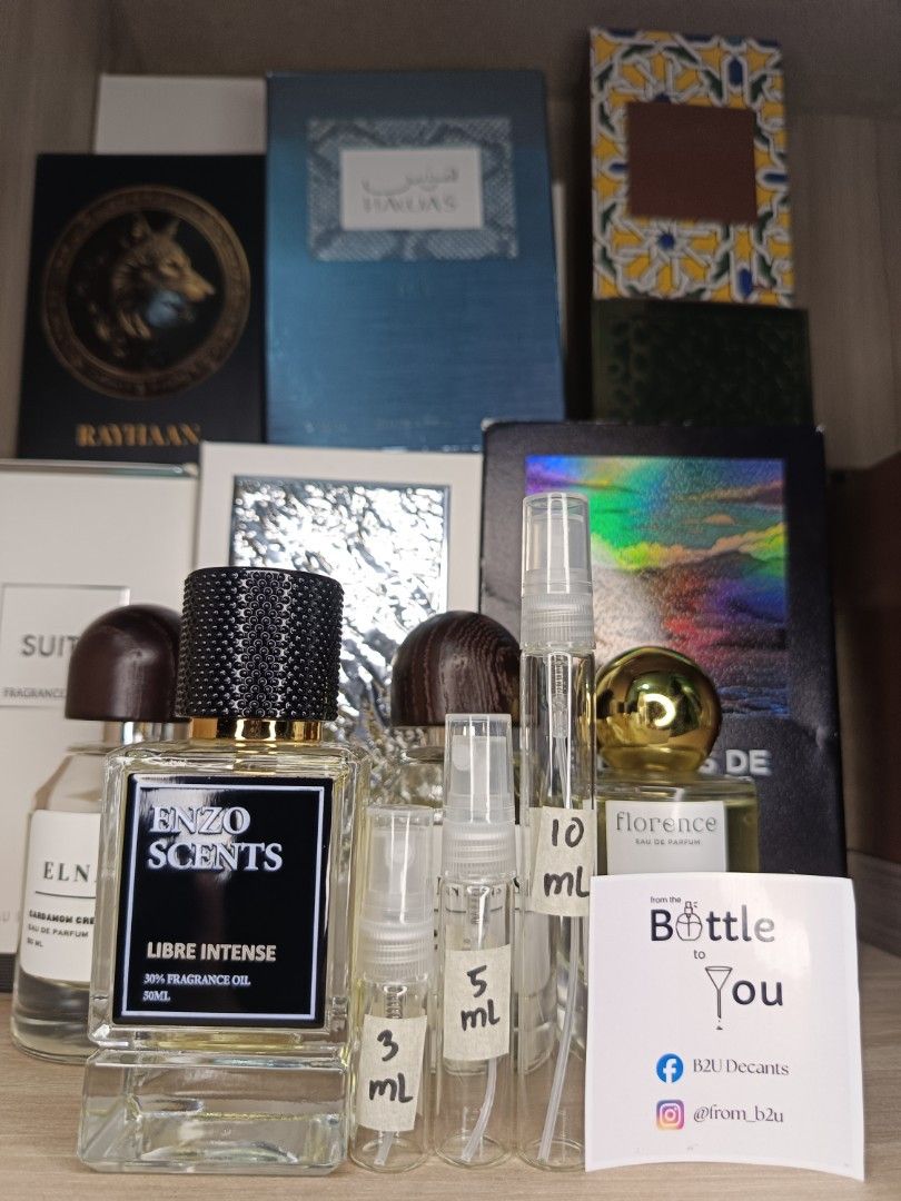Libre Intense | Enzo Scents (3, 5, & 10 mL decant) (Category: Fragrance & Deodorants) located in Cagayan de Oro. Submitted by from_b2u (Listing ID 1437529832, Image 1). Description: FB - B2U Decants IG - @from_b2u Carousell - @from_b2u * Meet ups * Delivery via LBC/Maxim.