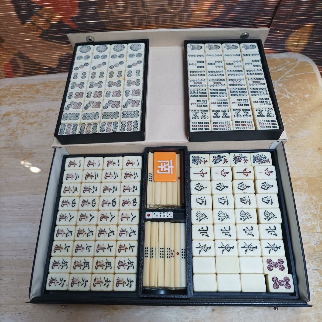 Mini Mahjong Set with Case in Black, Everything Else, Others on Carousell