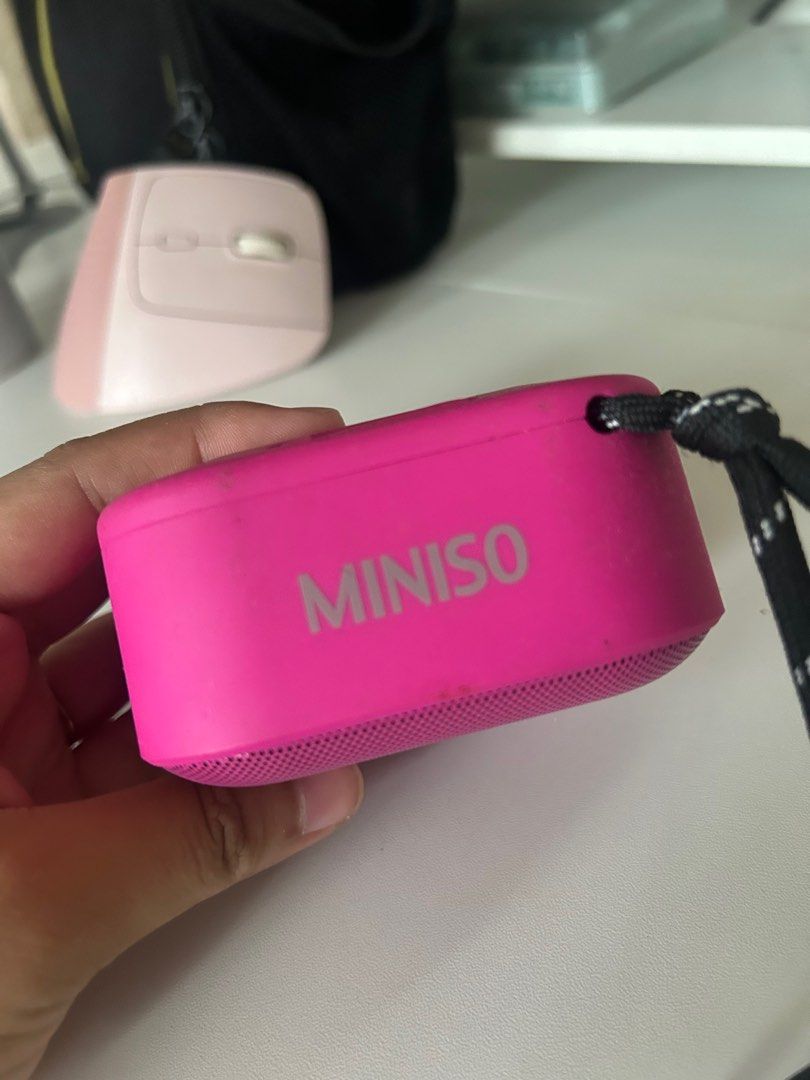 Miniso Portable Speaker (Mini) (Category: Portable Music Players) located in Rizal. Submitted by slncutecoll (Listing ID 1437483570, Image 3). Description: Fixed price No issue No charger Original Price: ₱500.