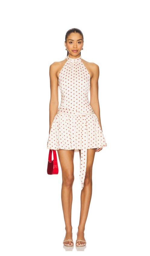 More to Come KIENNA MINI DRESS (Category: Dresses) located in Quezon City. Submitted by bagelll18 (Listing ID 1437438021, Image 1). Description: For rent: Php 1000 for 4 days + Security Deposit Php 1000 (Refundable) Size XXS But can fit up to XS - Halter neck mini dress - Red polka dot design - Fitted bodice - Flared skirt - Waist tie detail - Suitable for summer and casual events.