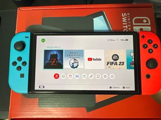 Nintendo Switch Console with Red/Blue Joy-Cons, Video Gaming, Video ...