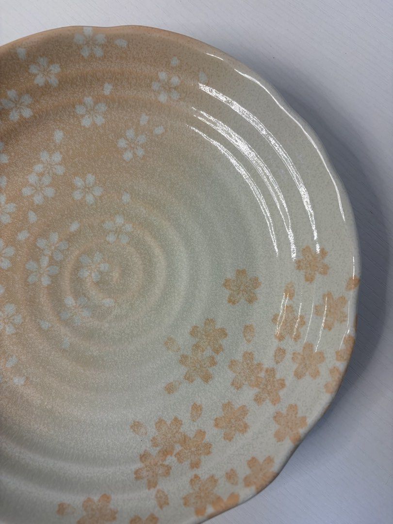 Orange Sakura Swirl Breakfast Deep Plate (Category: Other Kitchenware & Tableware) located in Imus. Submitted by tableforfive (Listing ID 1437495128, Image 2). Description: Stoneware 8.5 inches Stock : 1 pc only.