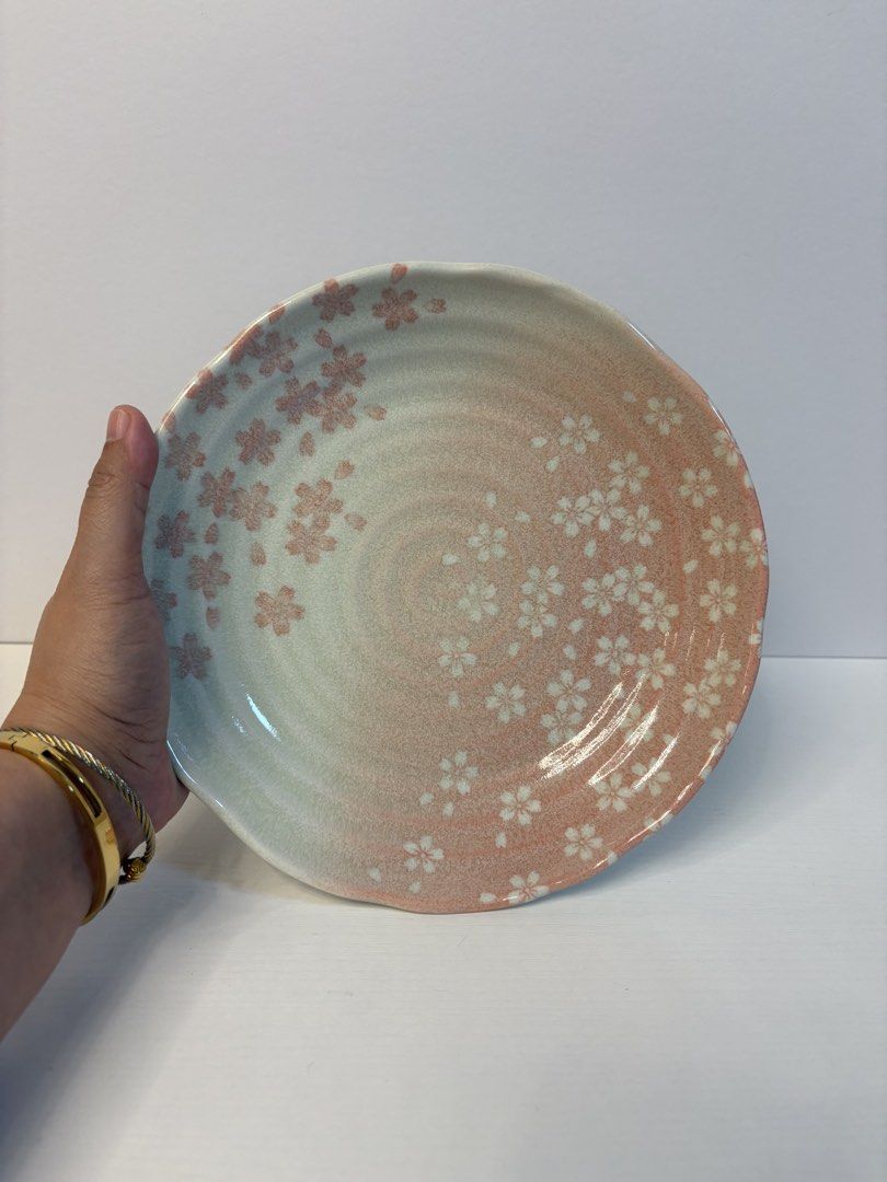 Pink Sakura Swirl Breakfast Deep Plate (Category: Other Kitchenware & Tableware) located in Imus. Submitted by tableforfive (Listing ID 1437489928, Image 1). Description: Stoneware 8.5 inches Stock : 1 pc only.