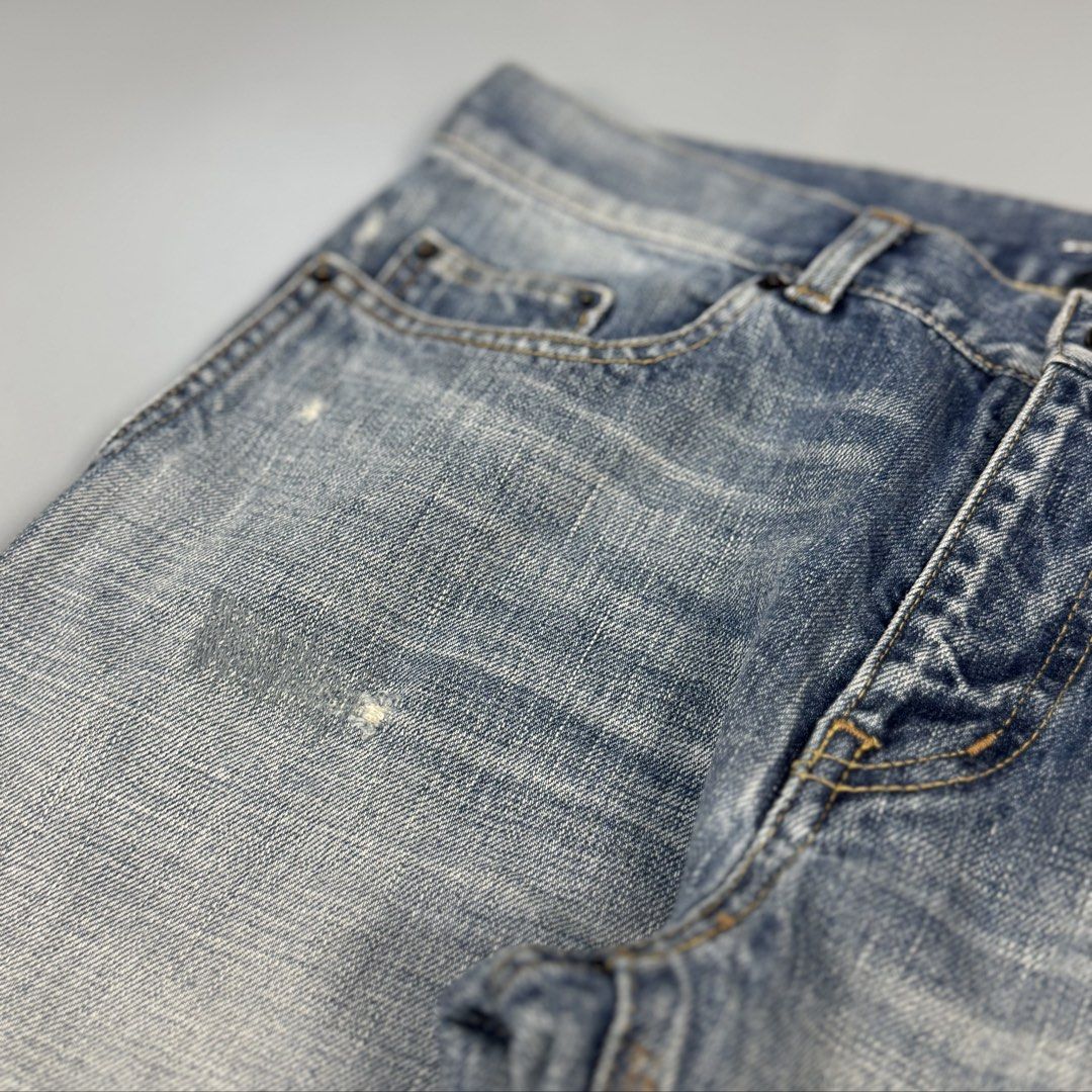 Saint Laurent Paris - Distressed Denim - Jeans (Category: Jeans) located in Dasmarinas. Submitted by F_A_Q (Listing ID 1437536987, Image 3). Description: Size : - 30 Waistline - 36.5 In. Length - 9.5 In. Crotch - 26 In. Inseam - 6 In. Hem.