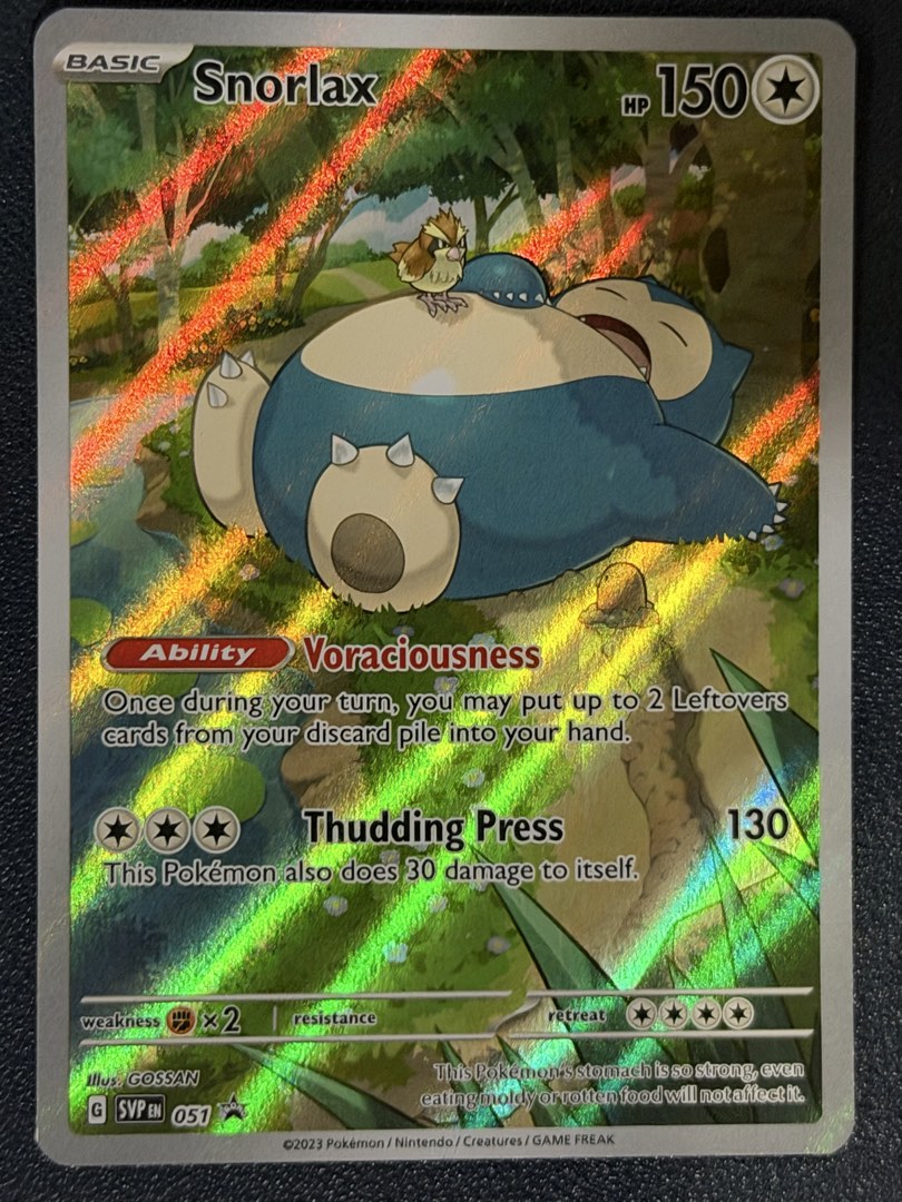 Snorlax SVP 051 Promo 151 Illustration Rare, Toys & Collectibles ...