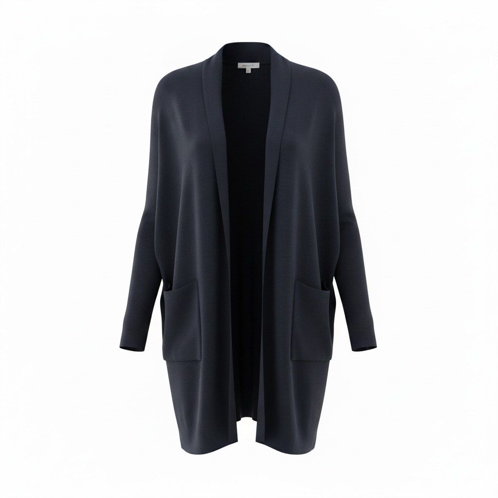 Splendid Long Cardigan with Pockets in Navy Blue (Category: Coats, Jackets and Outerwear) located in Pasay City. Submitted by louiecruz.28 (Listing ID 1437405367, Image 1). Description: - Relaxed fit long cardigan - Features two front pockets - Long sleeves - Open front design - Available colors: Black and Navy Blue - Perfect for layering - Versatile wardrobe essential.