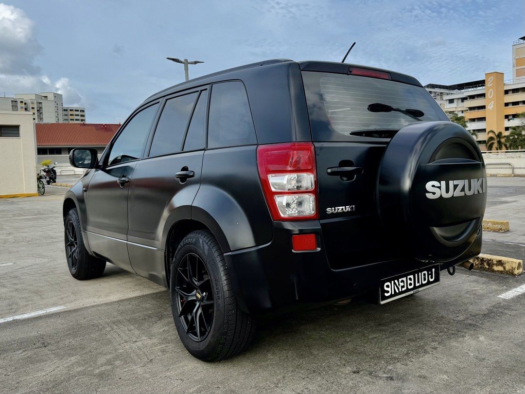 Suzuki Grand Vitara 2.0 2WD (A) (Category: Used Cars) located in Singapore. Submitted by fenestrane (Listing ID 1437533456, Image 2). Description: All black Suzuki Grand Vitara 2.0L New Rims - 17 inch Just changed all 4 shock absorbers, front 2 lower arm and air con compressor. Slight nego is ok & no consignment please!.