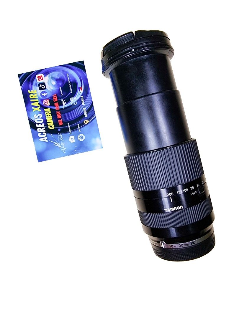 Tamron 18-200mm EF-M Mount (Category: Lens & Kits) located in Baguio. Submitted by acreoscamera (Listing ID 1437508735, Image 3). Description: Tamron 18-200mm F3.5-6.3 🅰️📸 Price: 8,500.00 ✨️Compatible cameras: EF - M Mount Canon M2, M3, M5, M6, M6 Mark II, M10, M50, M50 Mark II, M100 and M200 Cosmetics: 9/10 (with light scratches and little fungus, front lens. Doesnt affect output) - Minsan ayaw mag autofocus, on and off mo lang cam okay na uli