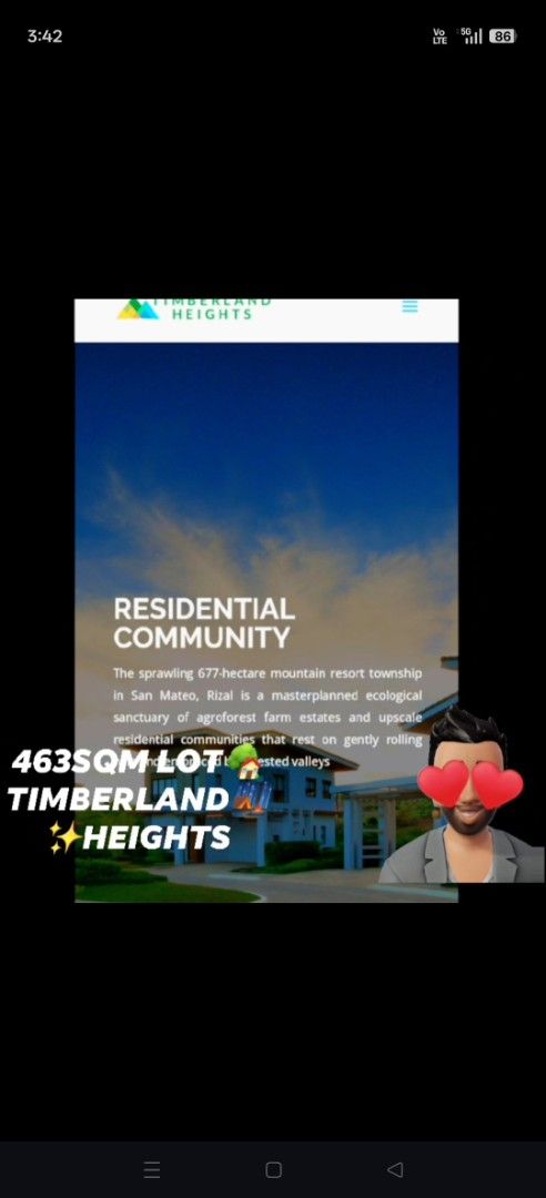 timberland heights the ranch (Category: Lot) located in Caloocan City. Submitted by jieceline (Listing ID 1437472588, Image 1). Description: for sale 463 sq meter lot overlooking bgc san mateo rizal.