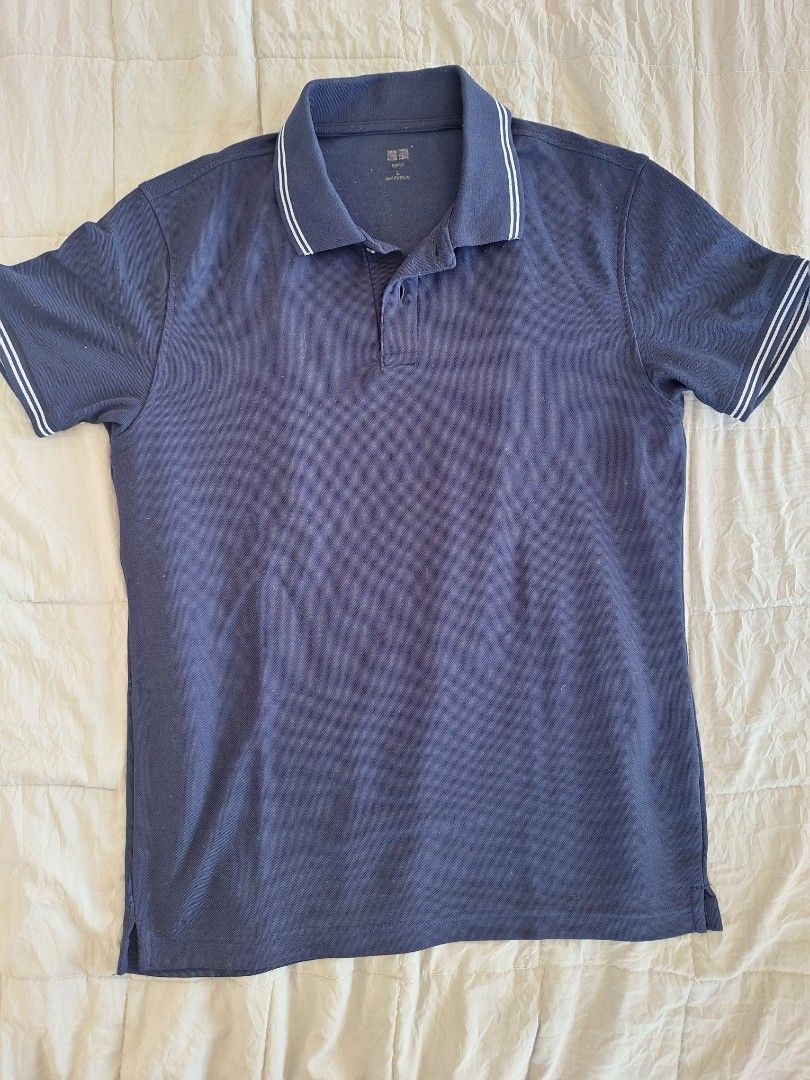 Uniqlo Polo Shirt (Category: Tshirts & Polo Shirts ) located in Odiongan. Submitted by jayortiz14 (Listing ID 1437466776, Image 1). Description: Original Uniqlo polo shirt Color: navy blue Size: Medium (M) 📏 Measurements: • Armpit to armpit: 19 inches • Length: 26 inches Condition: • Good condition • No major flaws or damage • Comfortable breathable fabric Simple and versatile everyday polo. Perfect for casual wear, office, or smart casual outfi