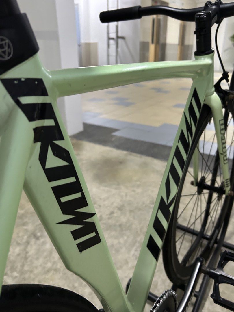 Unknown Singularity (Category: Bicycles) located in Singapore. Submitted by hazcore (Listing ID 1437480582, Image 3). Description: Unknown Singularity Mint Green Wtt/Wts. Frame size S, suitable for people Below 170cm. Good for starter riders too! All stock parts and chain recently replaced, and recently sent it for servicing and a wash! Looks perfect for a far and I will make sure it is ready to ride! DM for more info! Don’t worry i don’t bite .