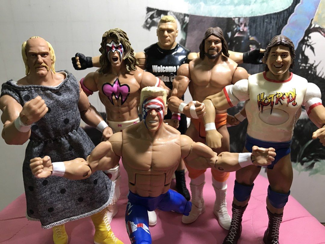 WWE Legends Action Figures Set (Category: Figurines & Statues) located in Navotas City. Submitted by miguelboogle (Listing ID 1437543206, Image 3). Description: RFS: 4 Medical Treatment WRESTLE MANIA OLD SCHOOL SET INDIVIDUAL PRICES: Hulk Hogan - {great condition} - P15oo Ultimate - [great condition] - P15oo Macho Man - {great condition} - P12oo Sting Defining Moments - [great condition] - P15oo Rowdy Piper - (trash talkers/working gimik) - P12oo