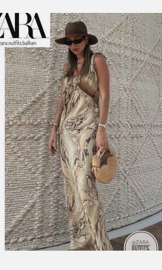 Zara snakeskin dress (Category: Dresses) located in Las Pinas. Submitted by silvader (Listing ID 1437439319, Image 1). Description: Brand new with tag Xs but fits upto semi med Authentic With lining .