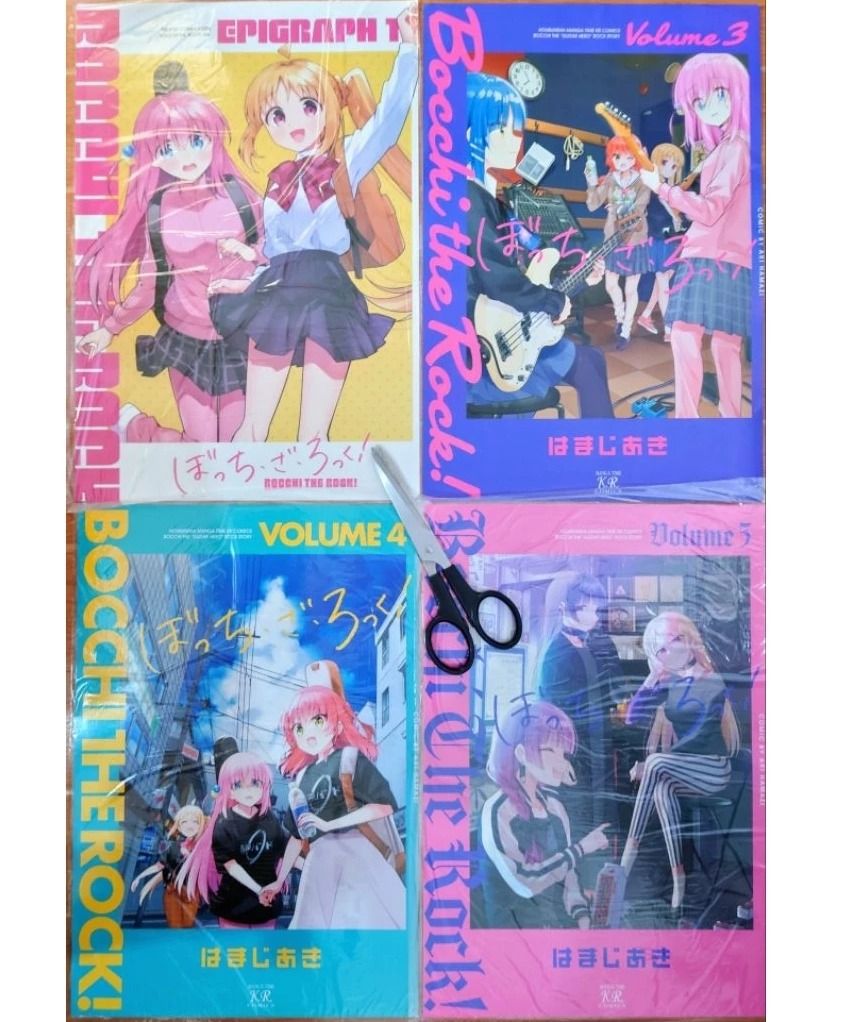 4pcs Bocchi The Rock Anime Bundle Posters (Class A) A3 size large as set only (Category: Art & Prints) located in Lubao. Submitted by lissysylcliffe (Listing ID 1437728619, Image 1). Description: > can do spx freeship if total above 499+ Payment: Gcash/Maya/Bank-transfer Shipping: J&T /Spx /or Flash Express.